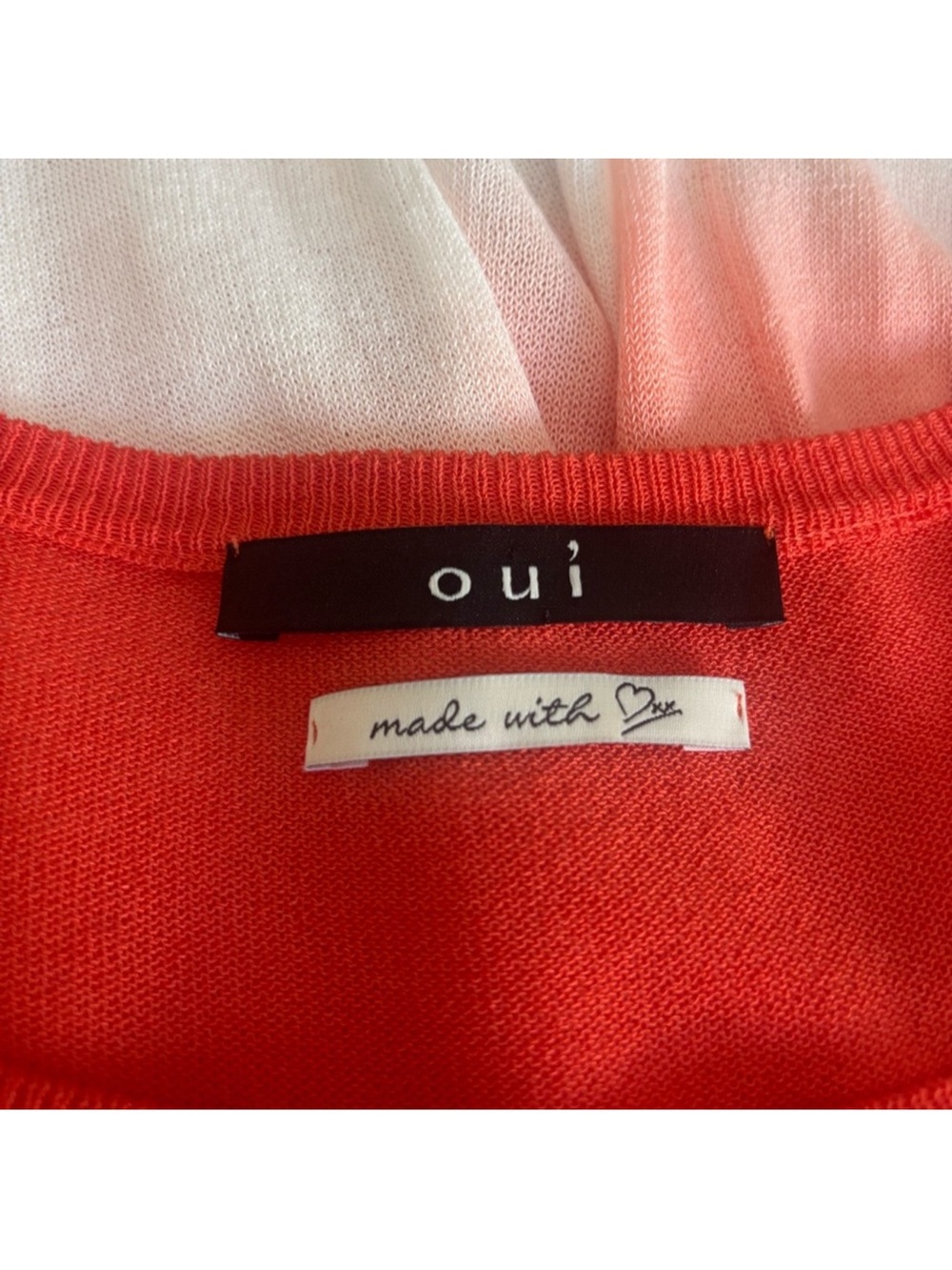OUI casual long sleeve tie dye dip dye lightweight knit pullover top size 12 - Picture 9 of 9
